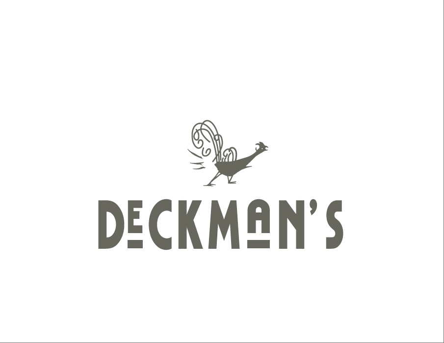 Deckman’s logo: a stylized rooster above the word DECKMAN’S.