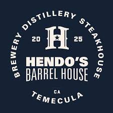 Logo for Hendo's Barrel House Distillery & Steakhouse in Temecula, featuring a circular badge with 1925 on a navy background.