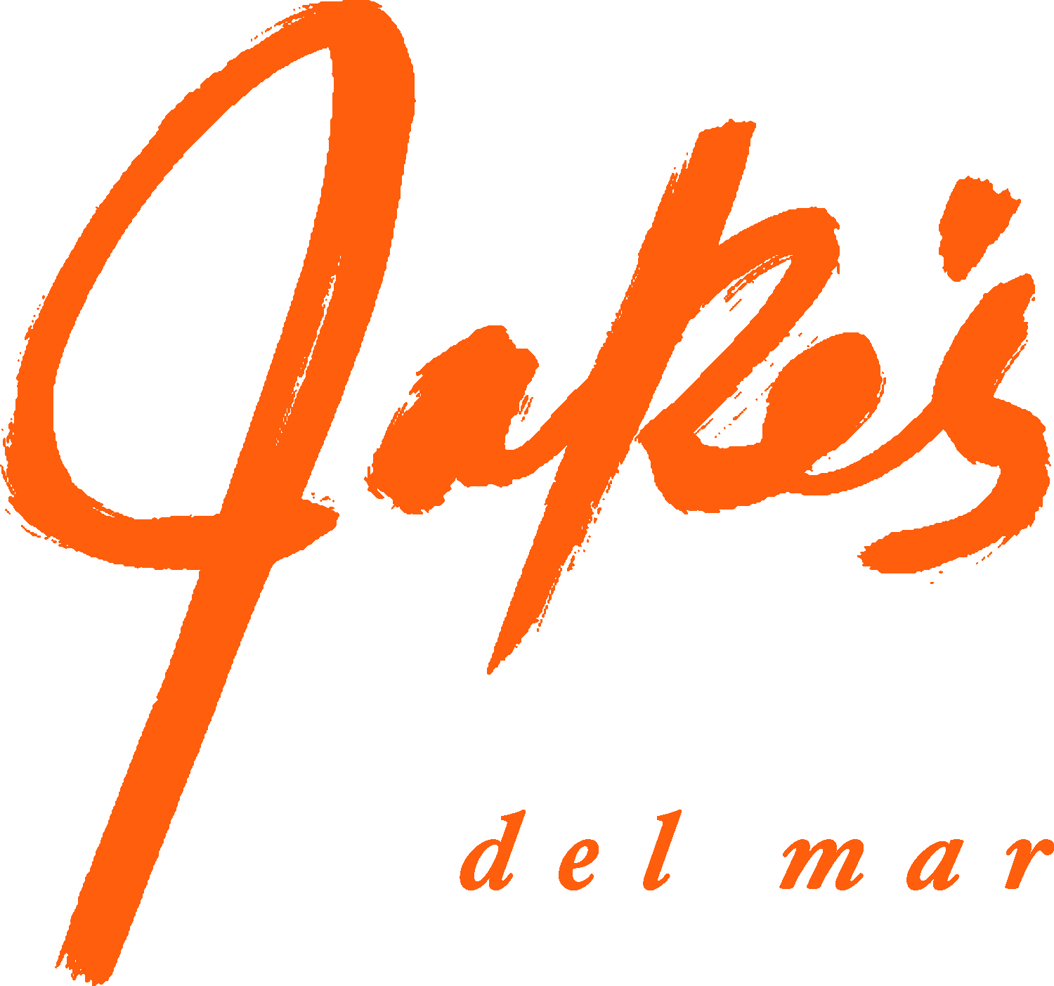 Orange cursive logo reading 'Cake' with smaller 'del mar' text underneath.