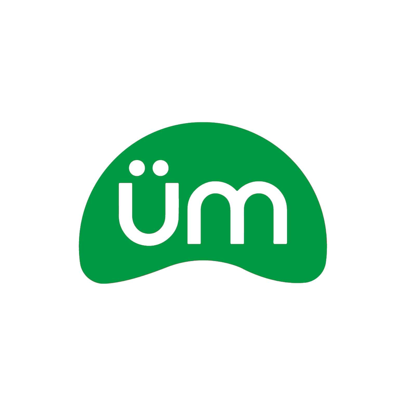 Green circular logo with white lowercase text 'üm' partially visible on a white background.