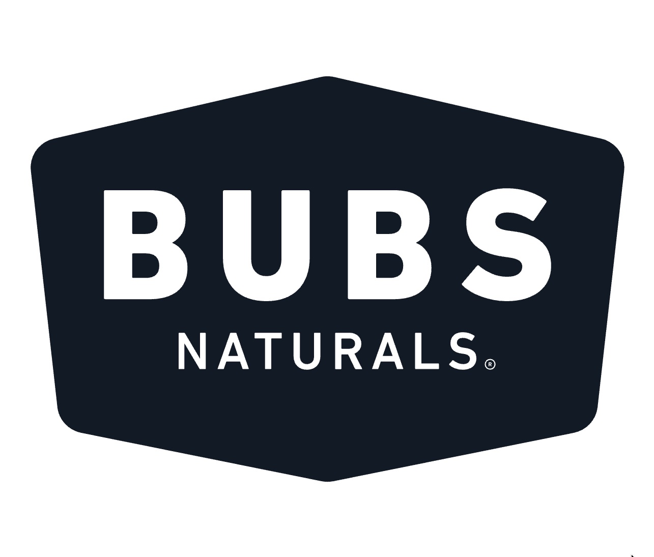 BUBS Naturals logo on a dark navy hexagonal badge.