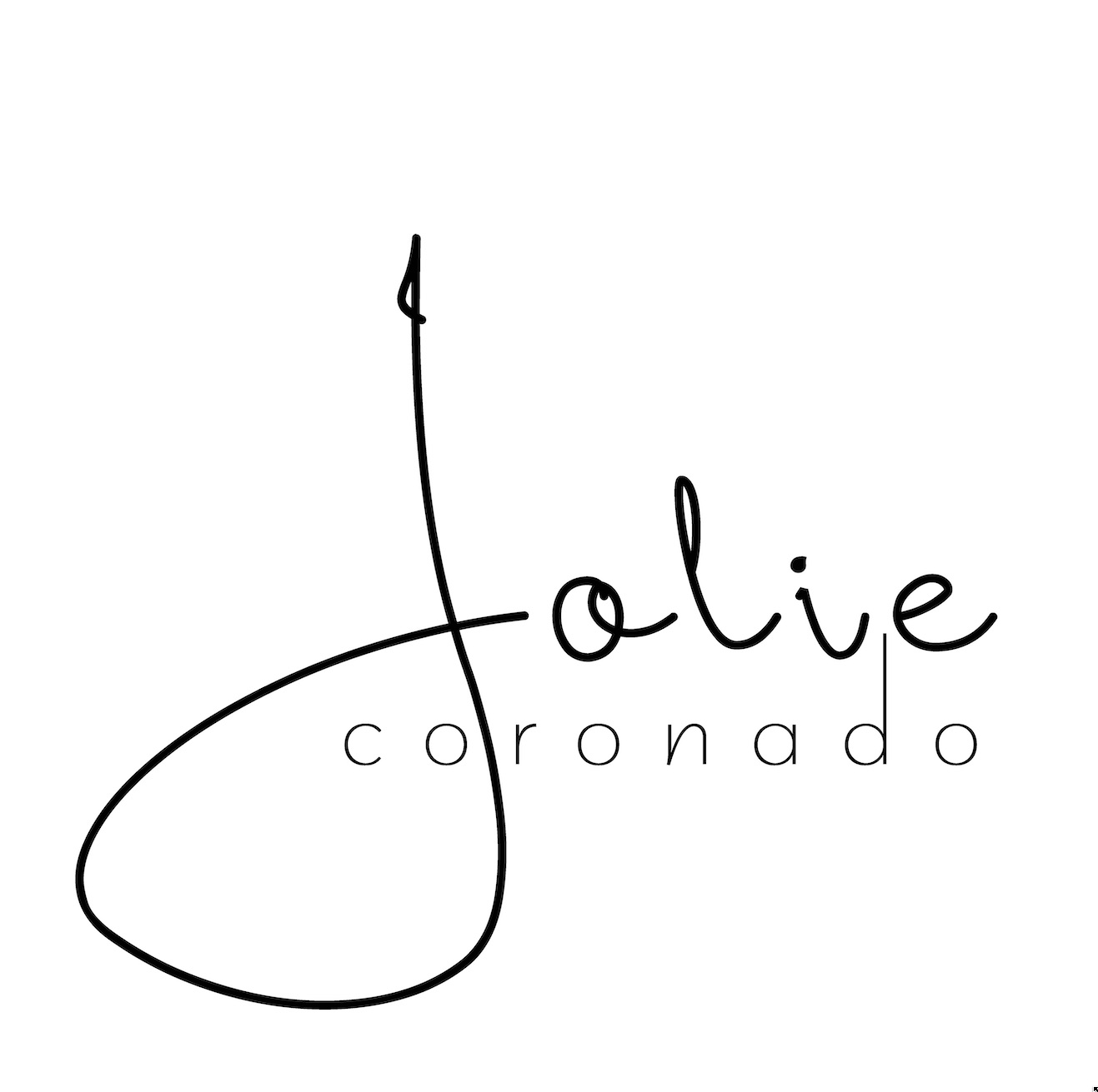 Logo featuring the handwritten name Olivia Coronado with a looping, cursive script forming a large abstract line beneath the text