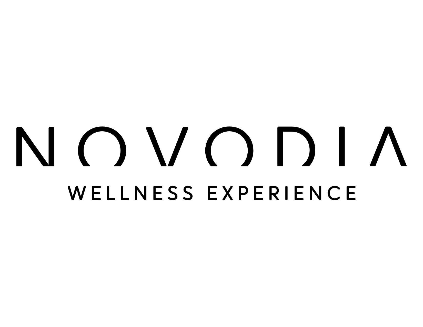 Logo for NOVODIA Wellness Experience with bold, spaced wordmark and 'WELLNESS EXPERIENCE' tagline beneath.