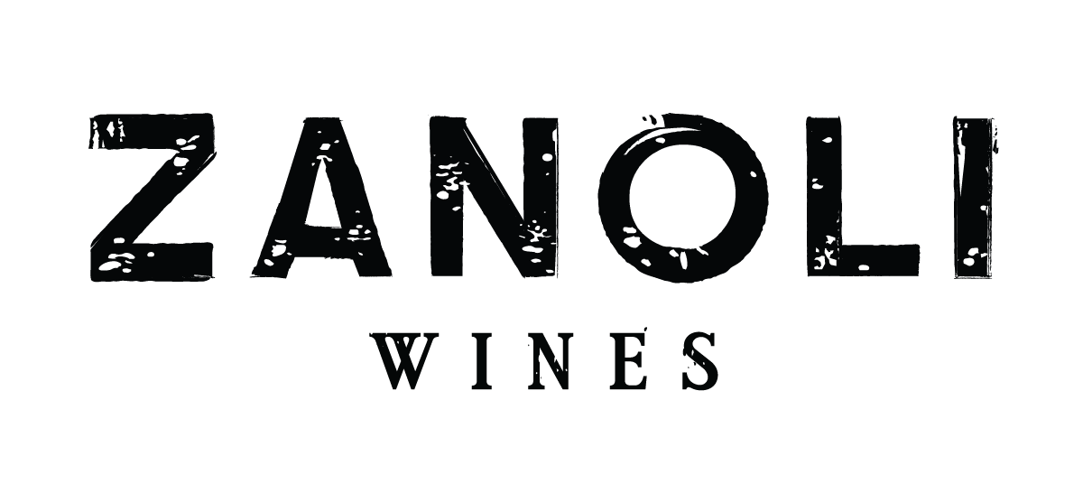 Zanoli Wines logo with a bold, distressed black wordmark on white background (ZANOLI) and smaller 'WINES' beneath.