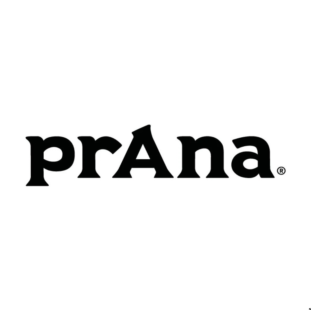 prAna logo in bold black type on a white background