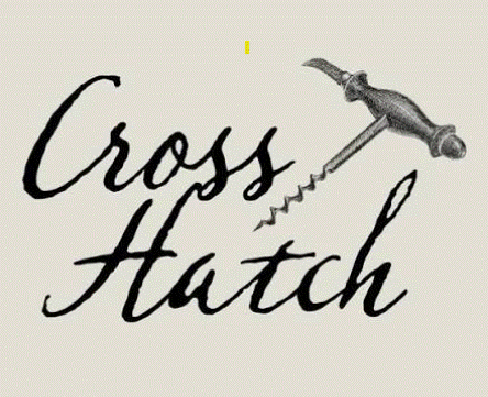 Logo reading 'Cross Hatch' in cursive with a corkscrew graphic crossing over the text