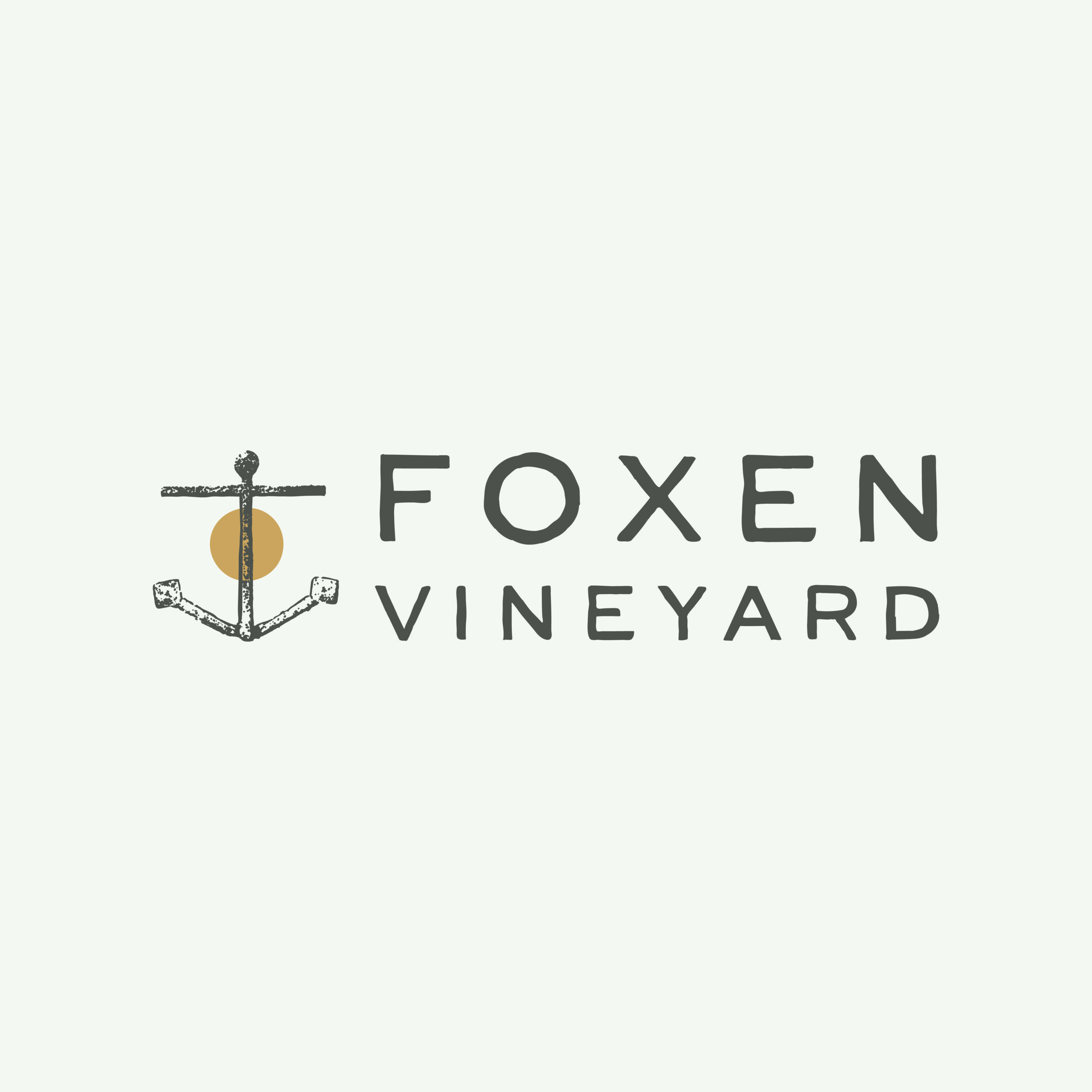 Foxen Vineyard logo with a stylized anchor and the text 'FOXEN VINEYARD'